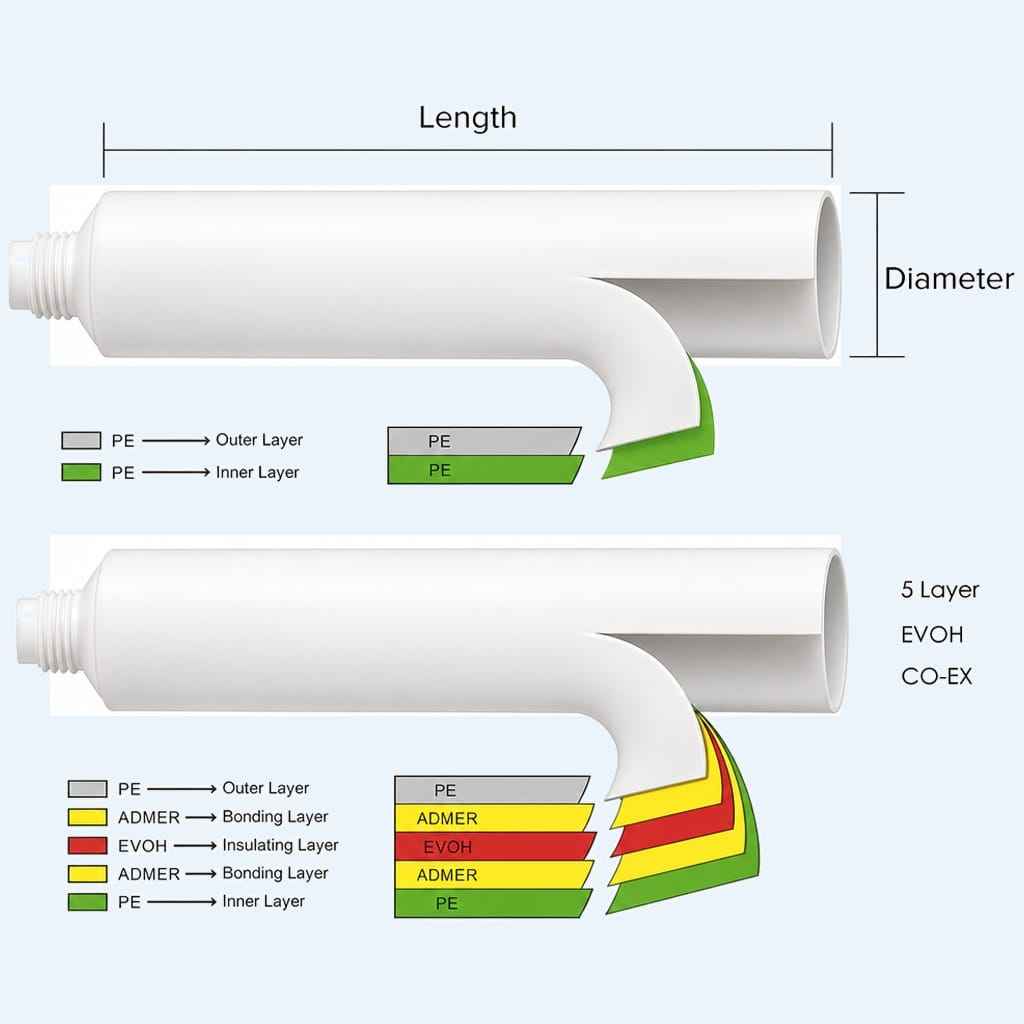 2 layers PE tube 