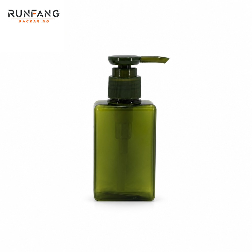 100 ml /3.38 fl.oz Green Empty PETG Bottle with Pump Cap