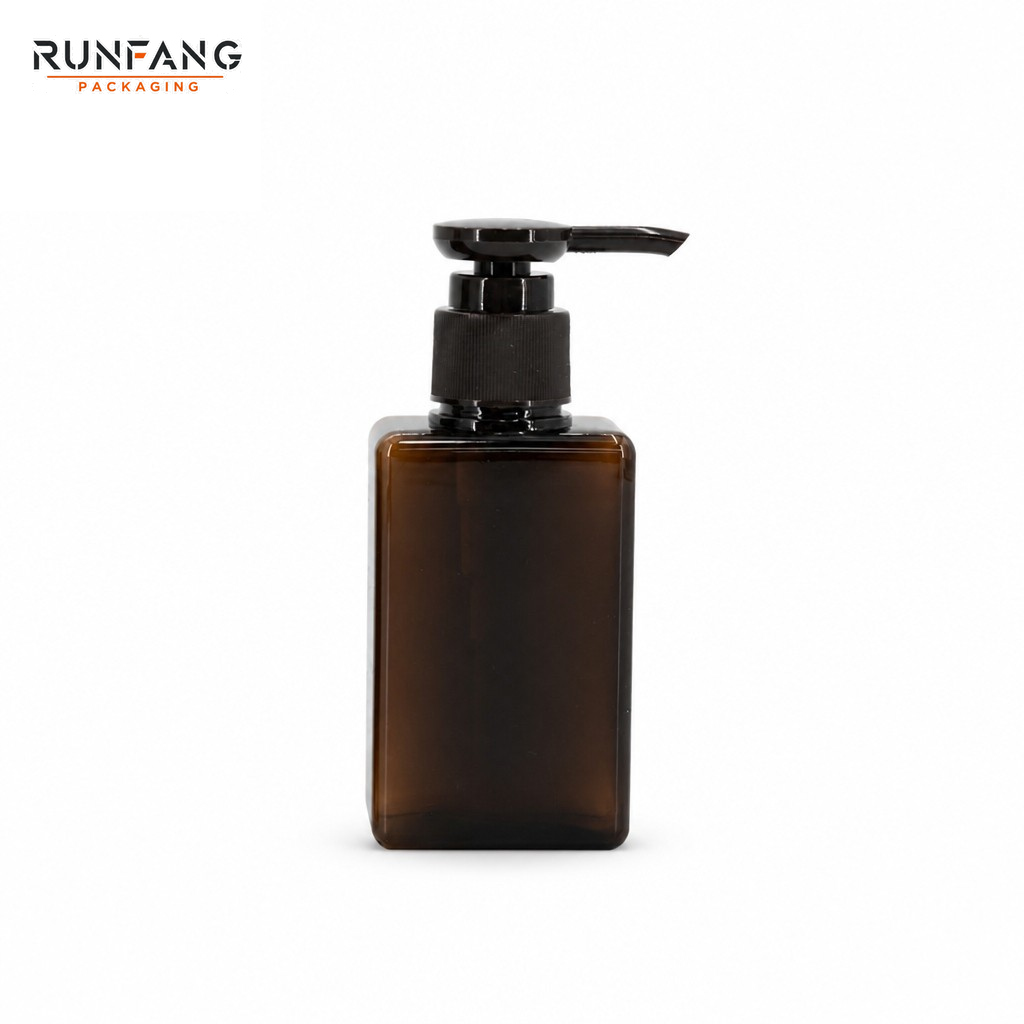 100 ml /3.38 fl.oz Amber Empty PETG Bottle with Pump Cap