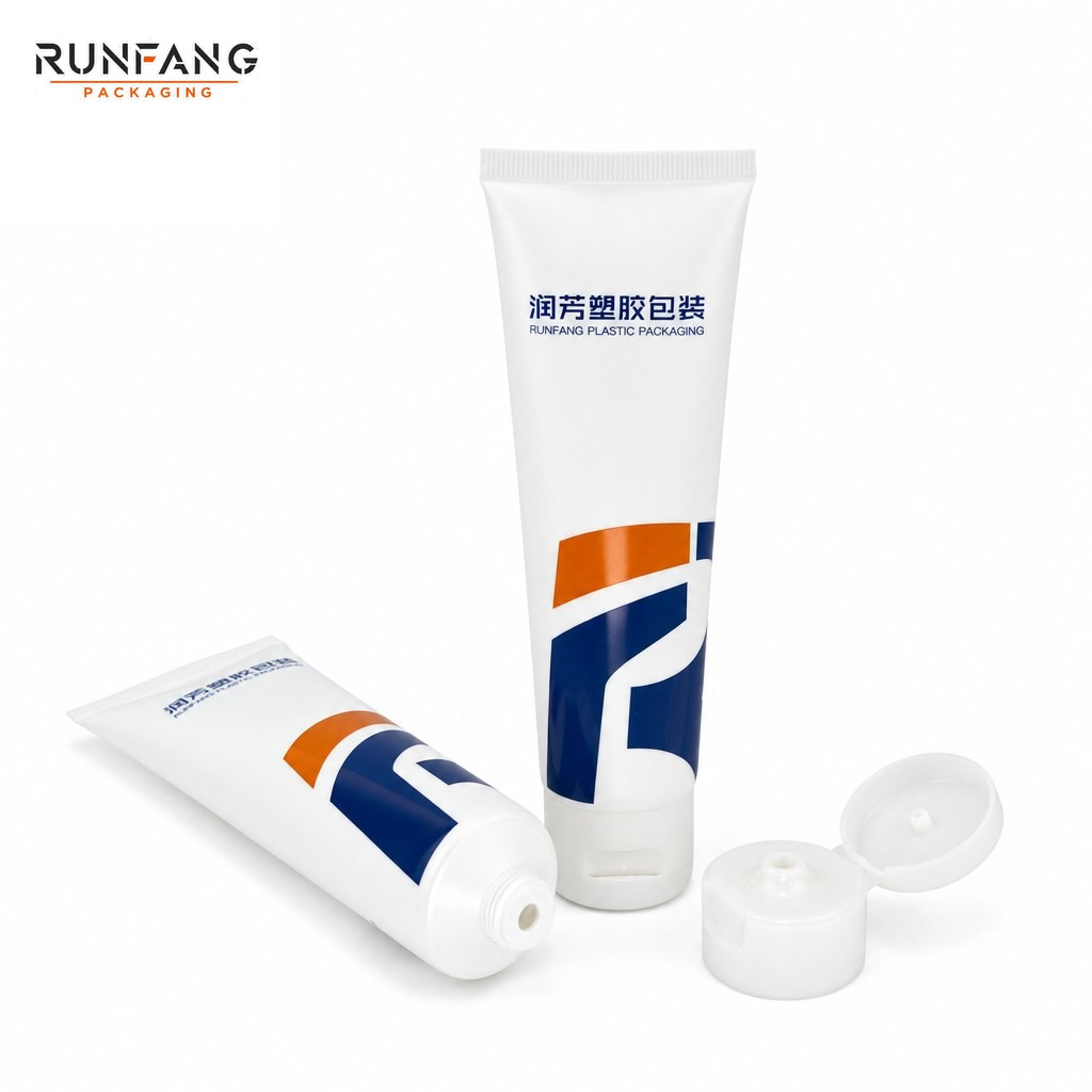 D35mm Plastic Squeeze Tube with White Flip Top Cap