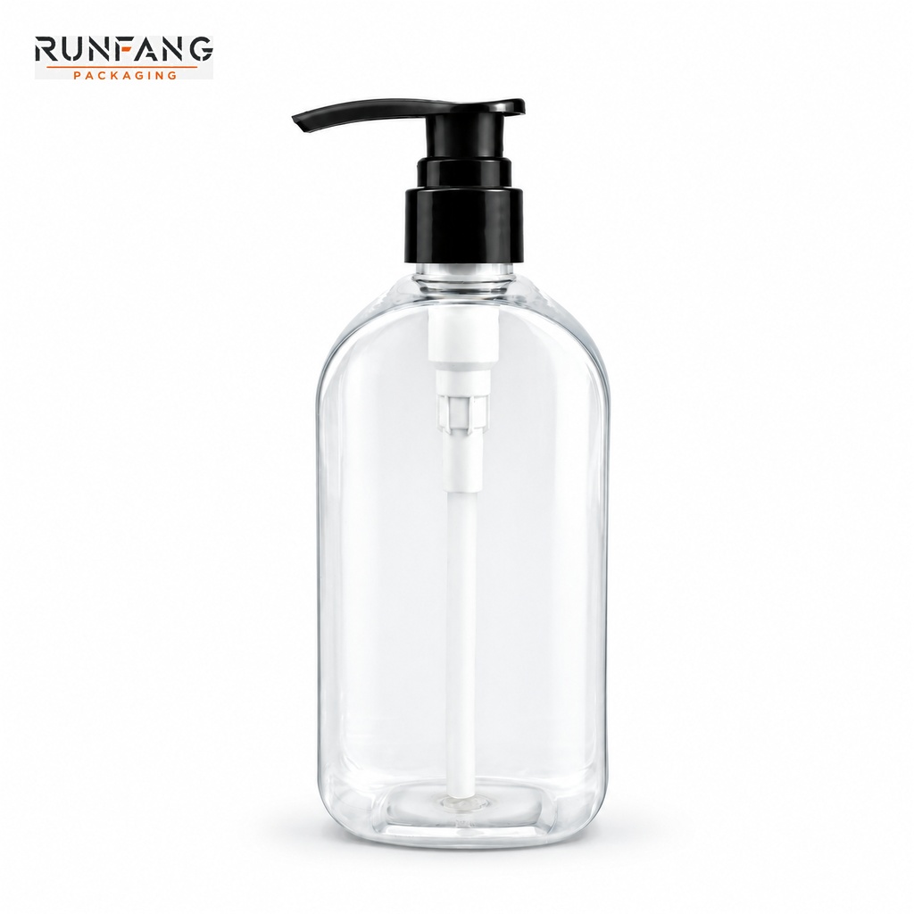 500 ml /16.9 fl.oz Empty PET Bottle with Pump Head Cover