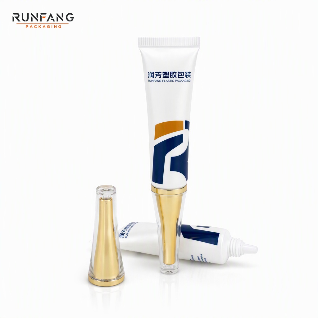 D19mm Plastic Squeeze Tube with Gold-Plated Pointed Nozzle Cap