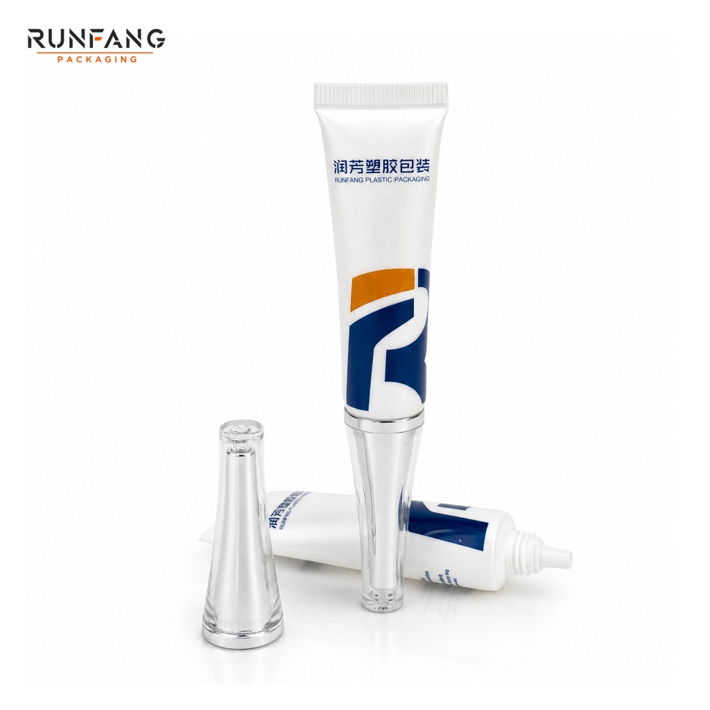 D19mm Plastic Squeeze Tube with Silver Metallized Pointed Nozzle Cap