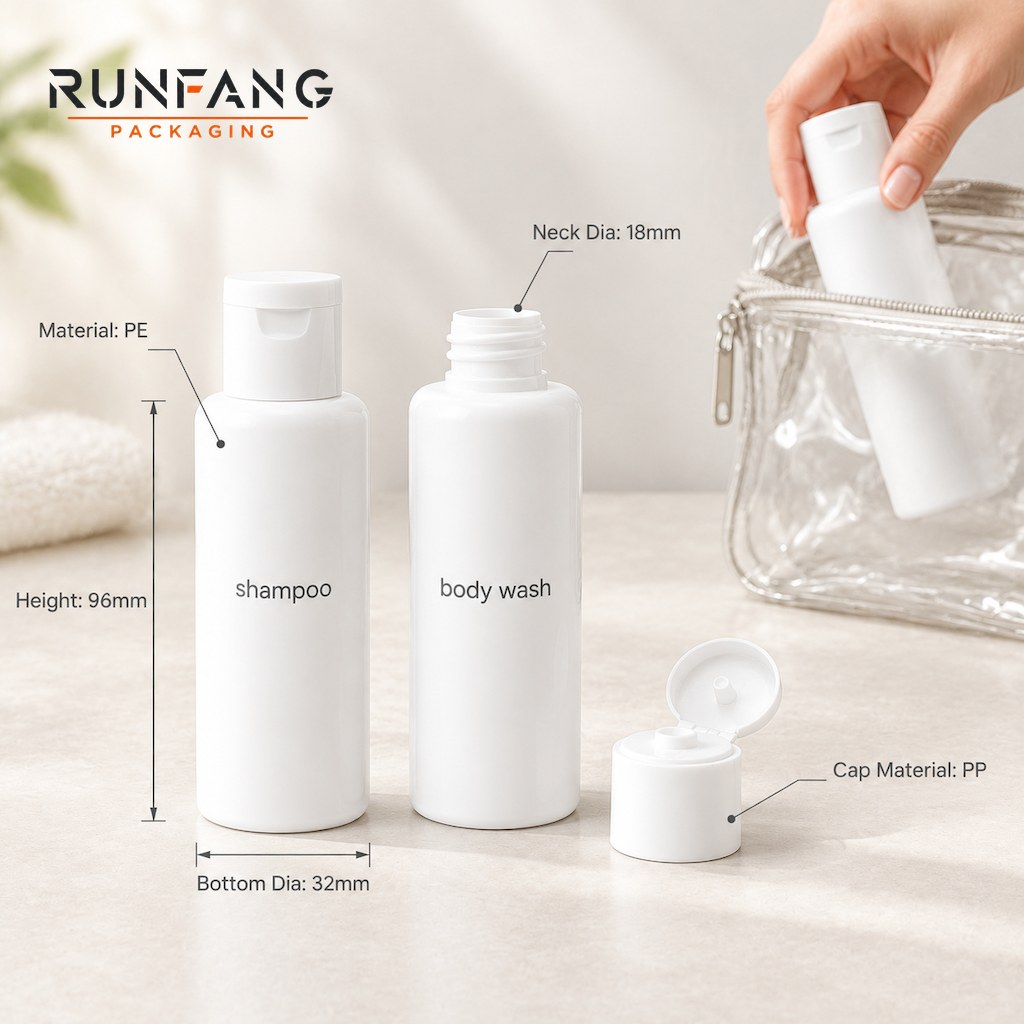 Empty PE Bottle with Flip Cap