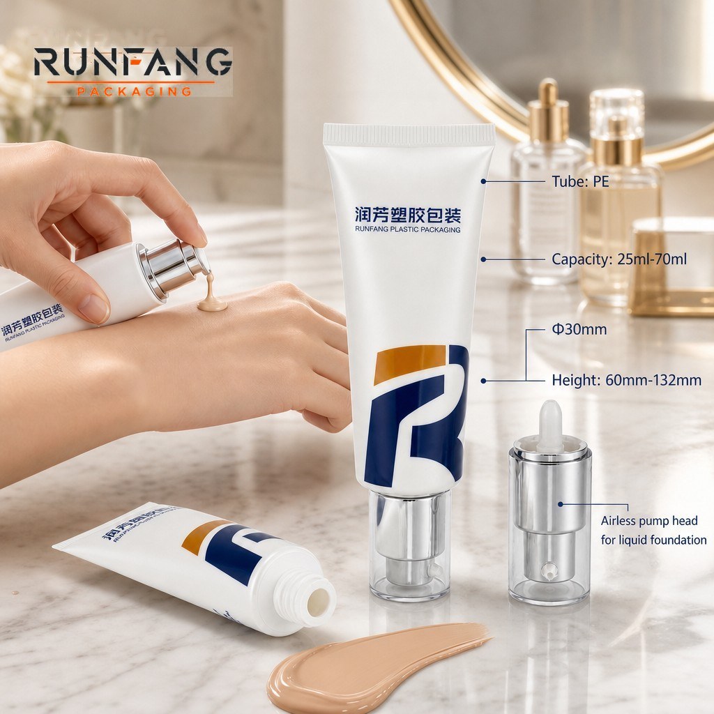 D30 mm Plastic Squeeze Tube with Airless Pump Cap